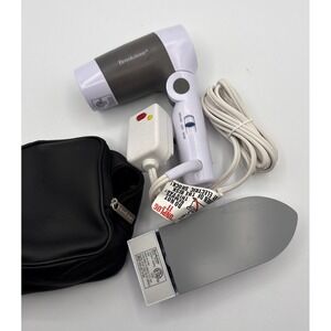 Brookstone hair Dryer and travel Iron Portable with carrying bag light weight